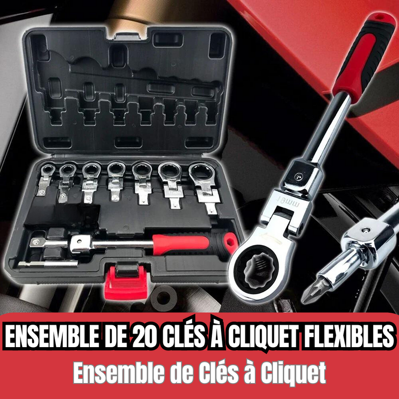 + 10 CLÉS À CLIQUET FLEXIBLES SUPPLÉMENTAIRES